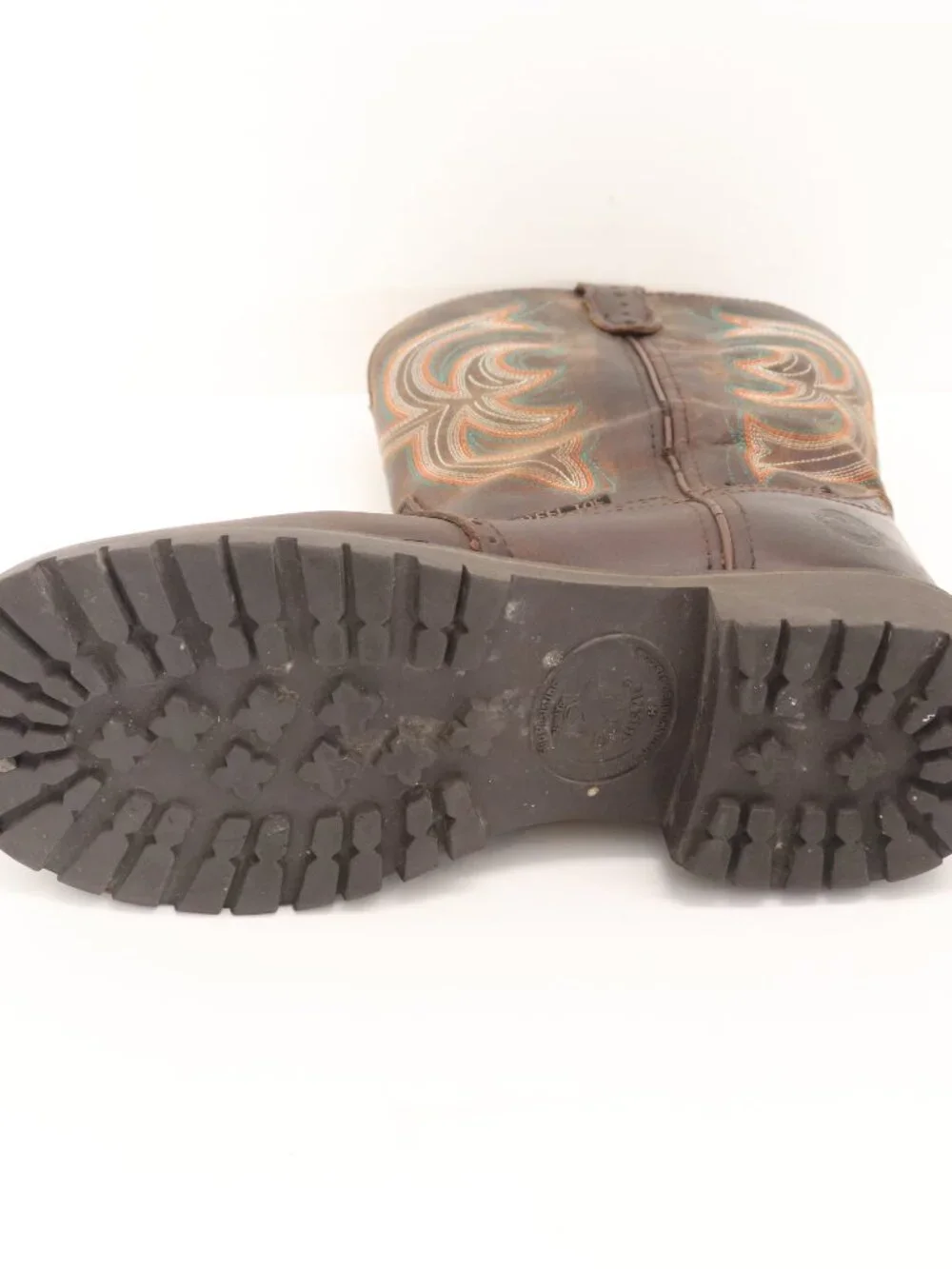 Justin Men's Western Work‎ Boots Brown Steel Toe Waterproof Size 9B